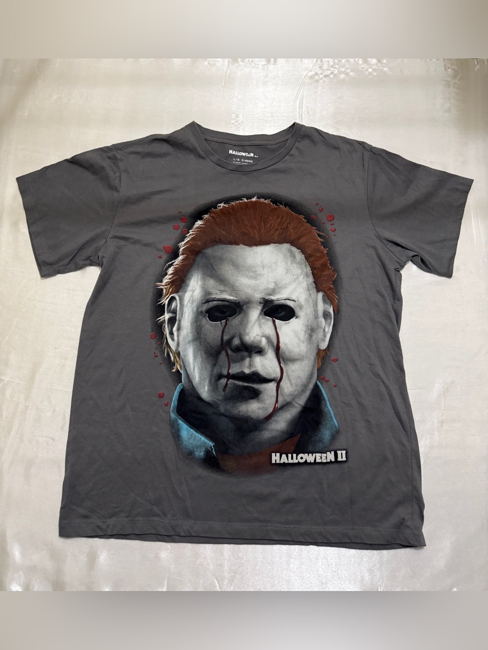Halloween 2 Michael Myers Graphic T-Shirt - Size L - Gray